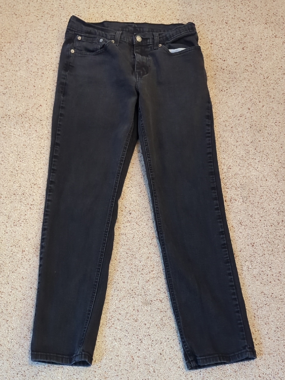 Levi's 541 Black Straight Leg Men's Jeans W31 L32 Mid Rise Dark Wash